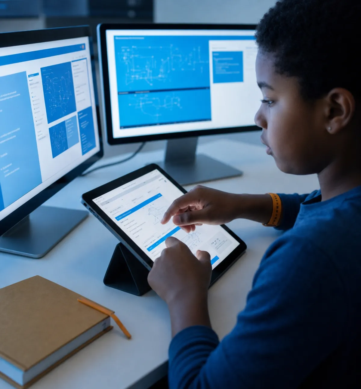 Digital tablet and screens for technology and coding
