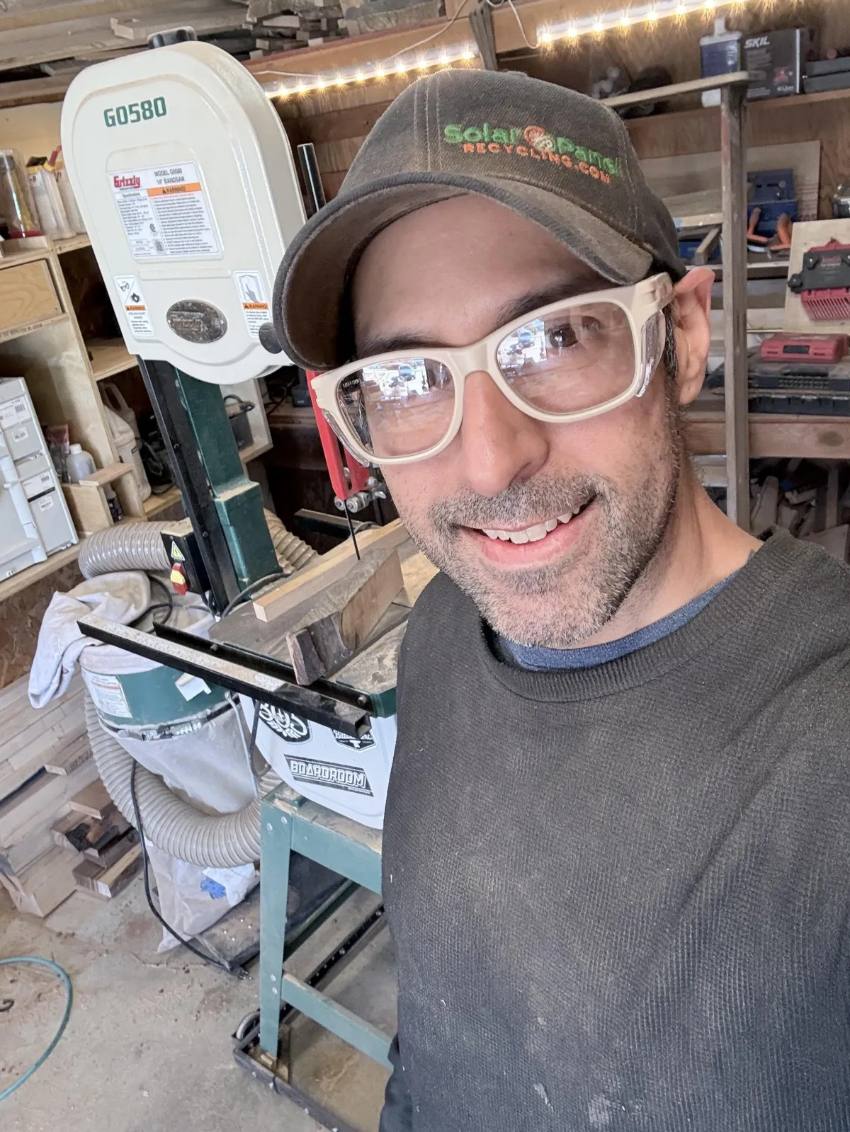 Nick working in his custom design shop