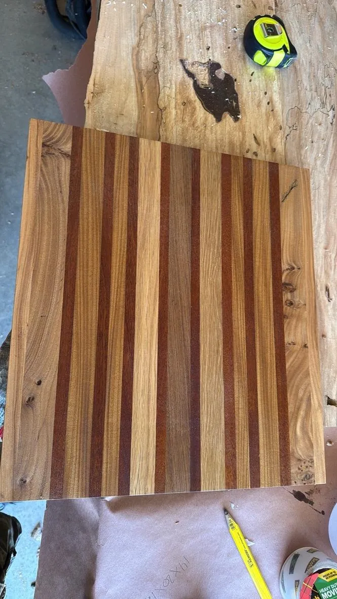 Residential kitchen butcher block setup