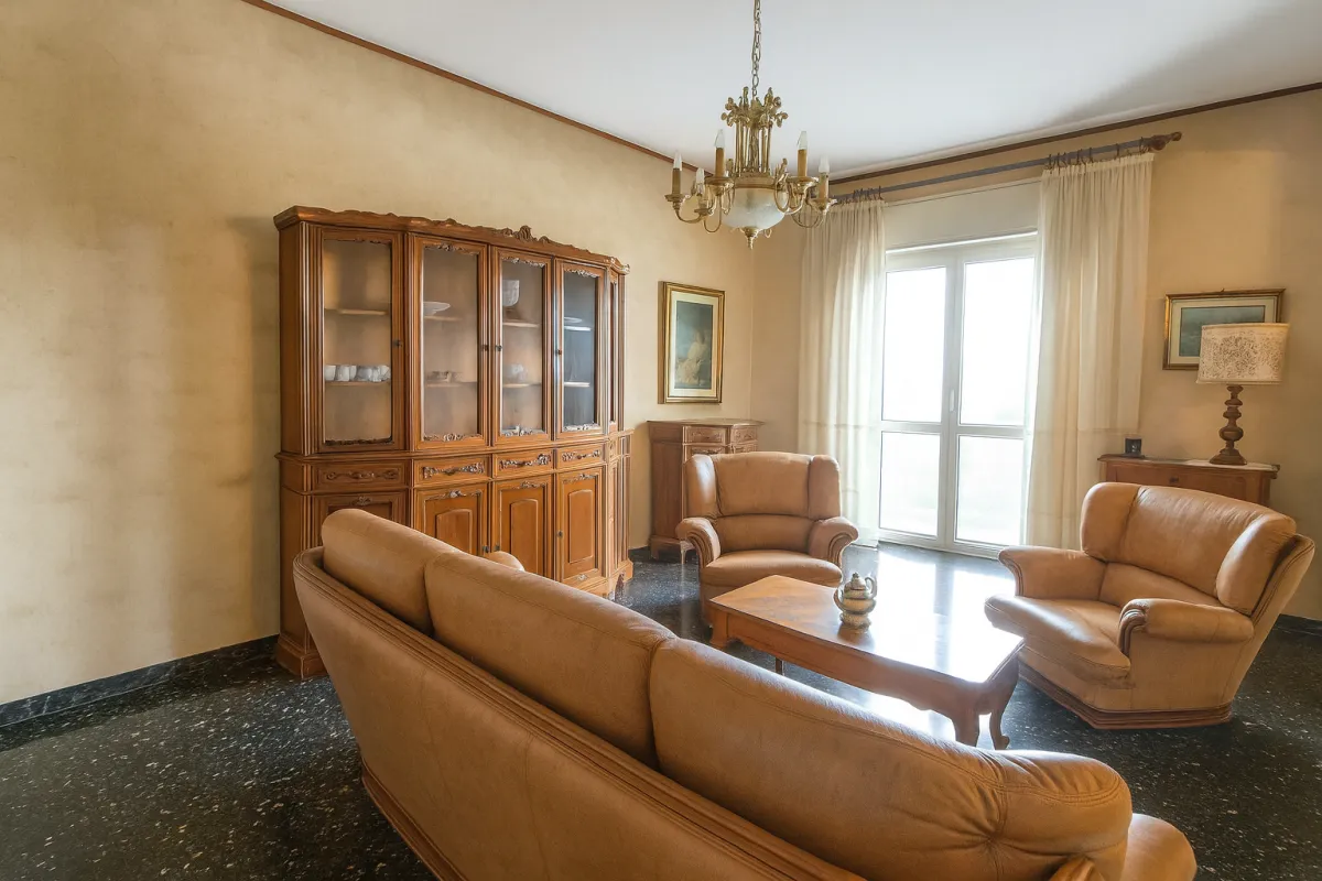 Aerial twilight shot of the building’s rooftop terrace with infinity pool, glass balustrades, and ambient lighting, overlooking the illuminated cityscape. 3:2 aspect ratio.