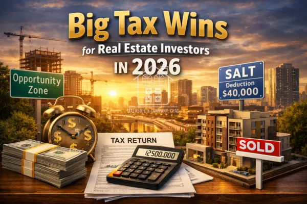 Big Tax Wins for Real Estate Investors in 2026