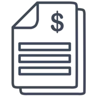 Accounting invoice icon