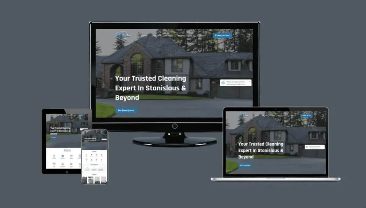 HVAC lead generation website design mockup