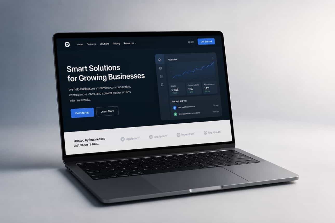 Conversion optimized website dashboard showing contractor leads