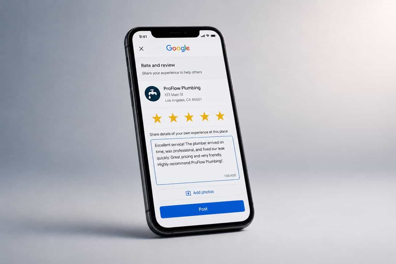 Review Magic Funnel interface showcasing automated Google review generation on a mobile device