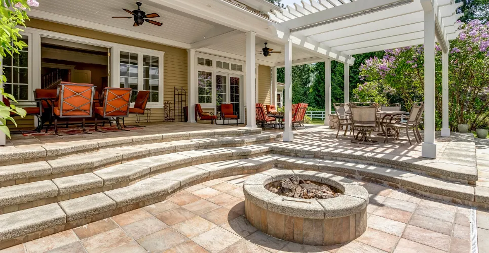 Open concept home renovation with custom ceiling design and modern finishes