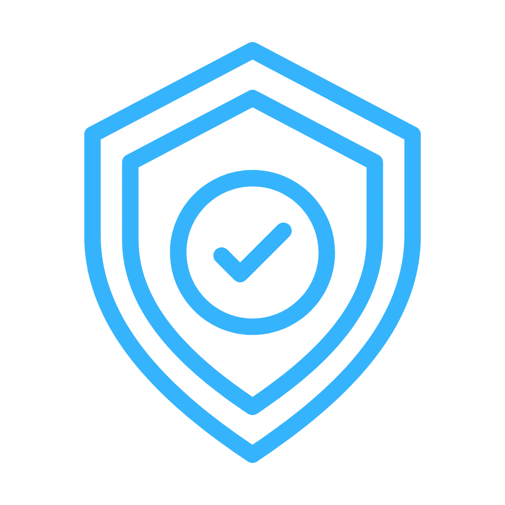 Security badge icon representing high quality craftsmanship and reliable home improvement services with no shortcuts