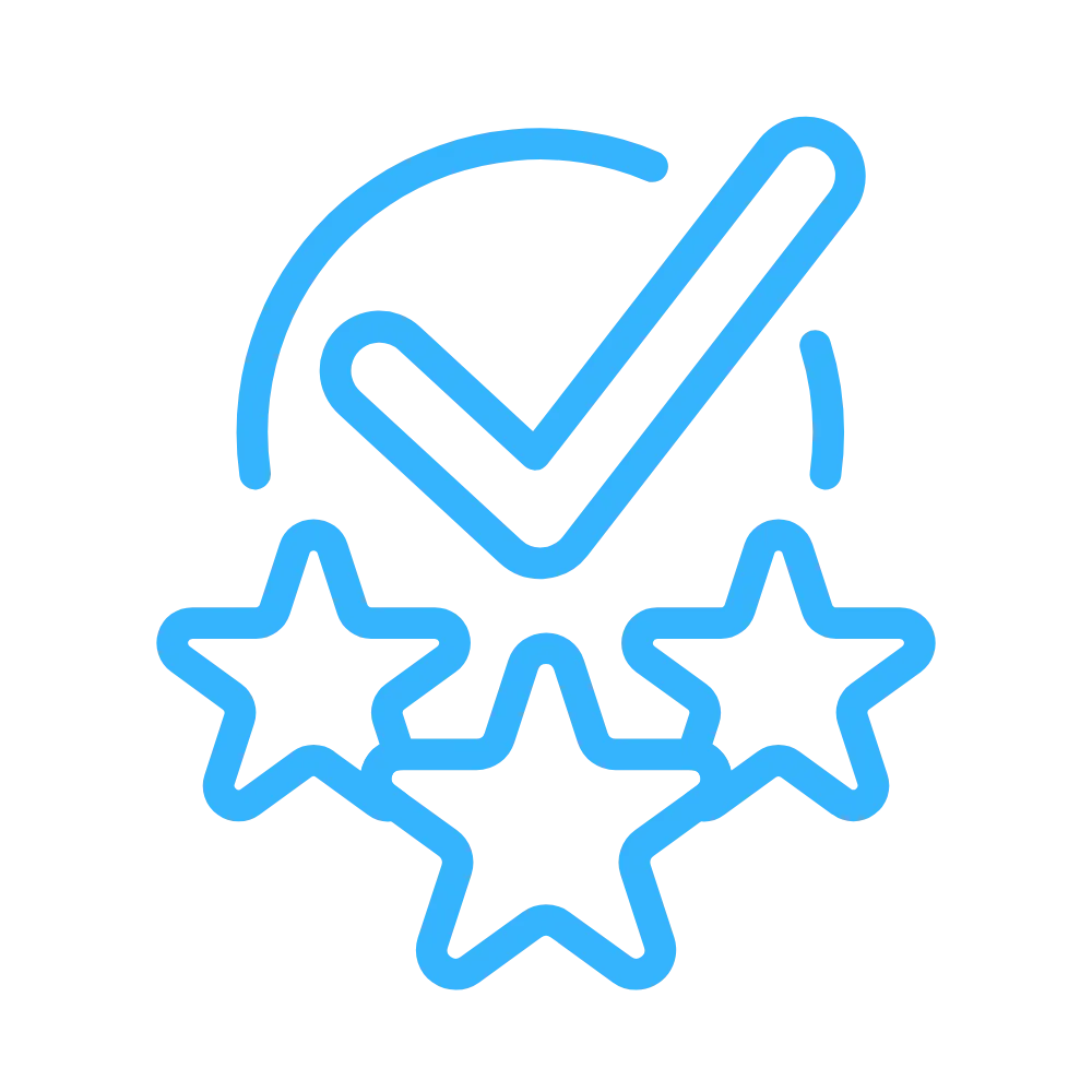 Three-star badge icon symbolizing decades of hands-on experience in residential remodeling and outdoor construction