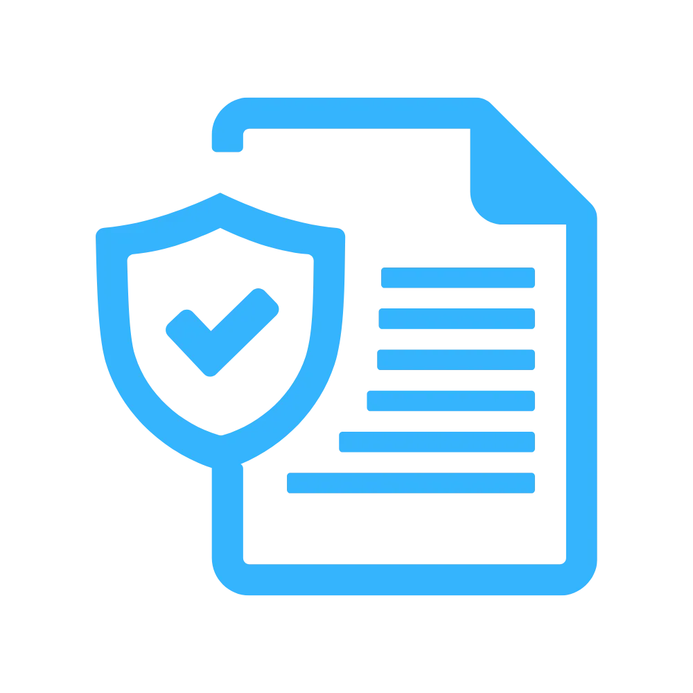 Shield and document icon representing licensed and insured home remodeling contractor in Coopersburg Pennsylvania