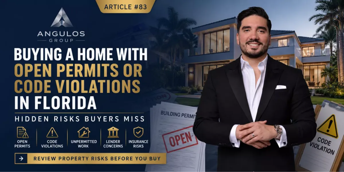 Buying a home with open permits or code violations in Florida. Hidden risks buyers miss