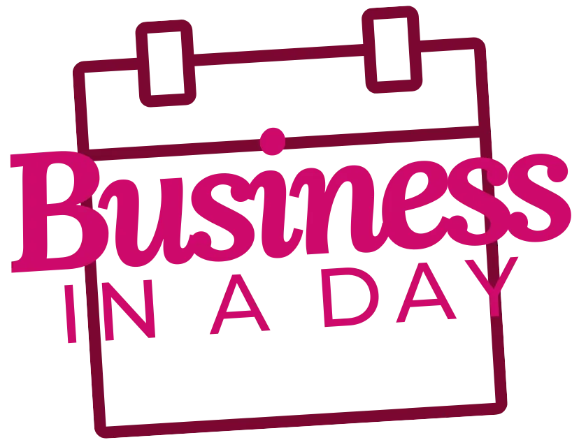 Business in a Day logo — digital business template kit for female entrepreneurs to launch offers, funnels, and systems with ease.