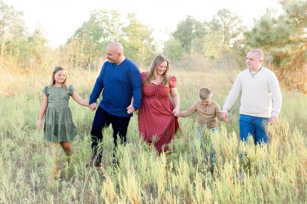 Founder of Lunar Luxe Skin with her family.