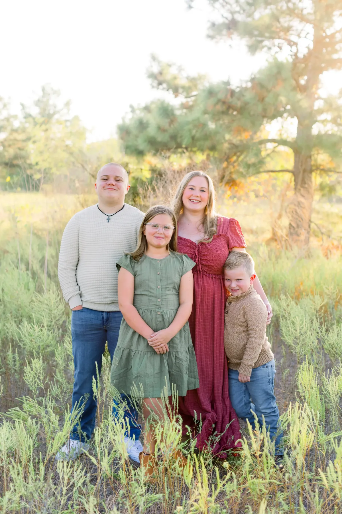 Founder of Lunar Luxe Skin with her children..