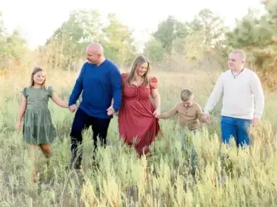Founder of Lunar Luxe Skin with her family.