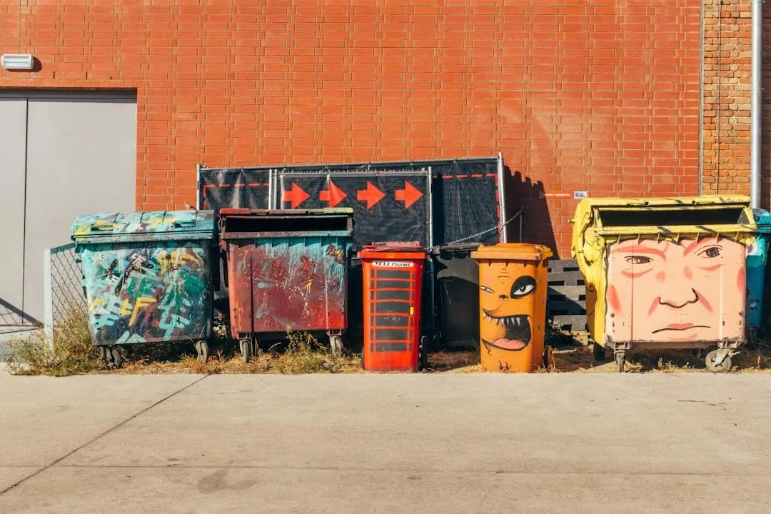 Professional trash can cleaning service with high-pressure washing in College Station