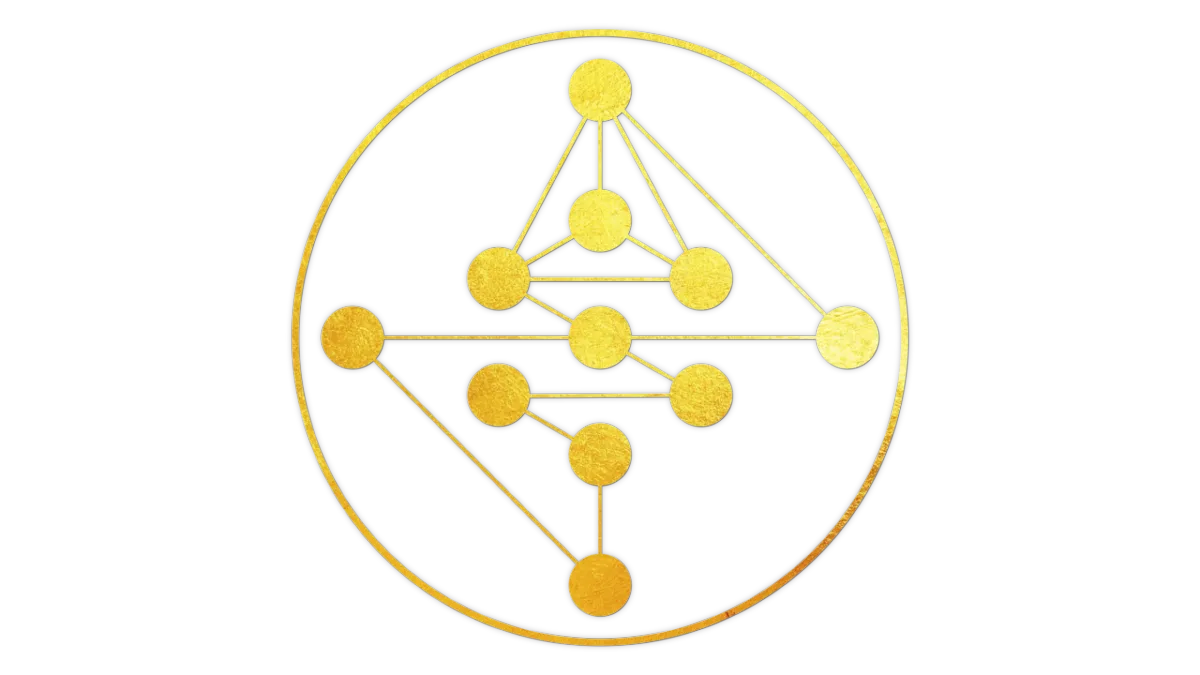 Abstract blue and orange radiating pattern