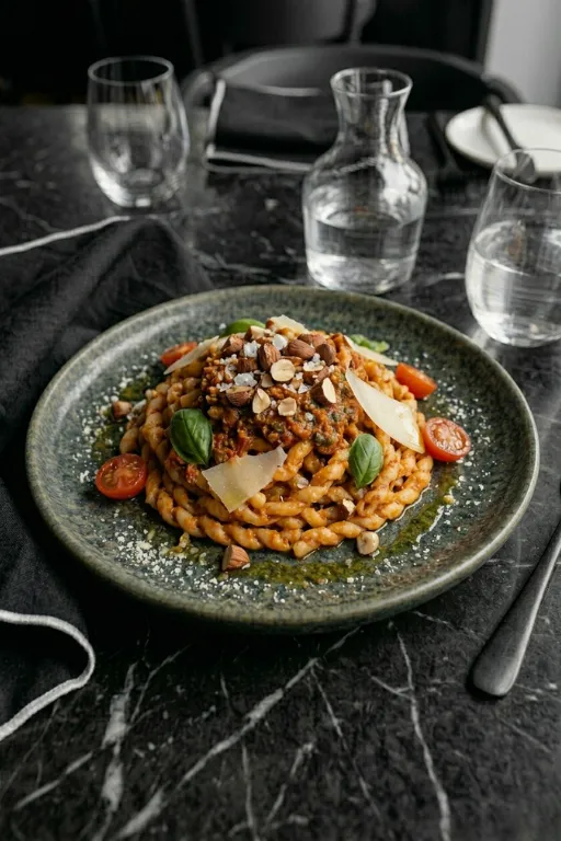 Busiata al pesto Trapanese