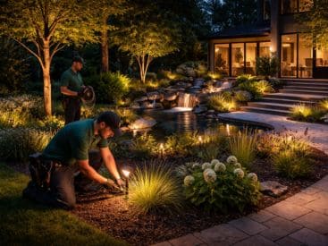 Landscape Lighting Installation in Fishers