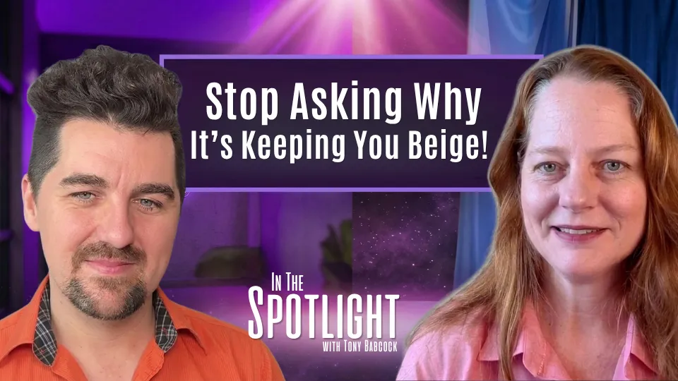 Tony Babcock interviews author and Perspective Alchemist Katie Kleuber on questioning why, the beige metaphor, and asking better questions, In the Spotlight Podcast