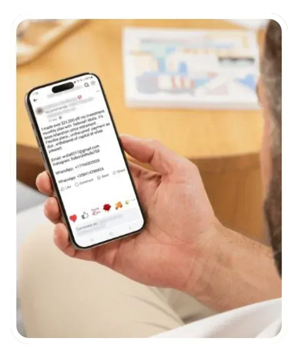 Person working on a laptop displaying Cloud Campaign analytics dashboard used for social media scheduling and reporting.