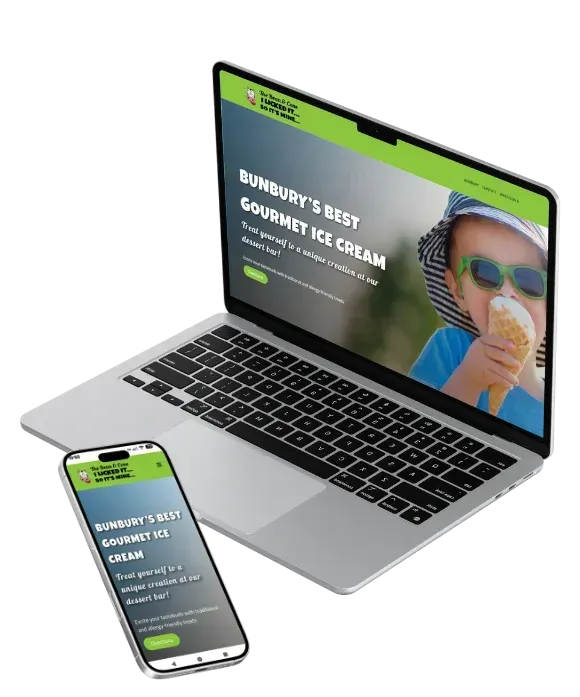 Image of Bean & Cone Website on a Laptop and Phone Screen - This is the CLPSites MK2 Verion