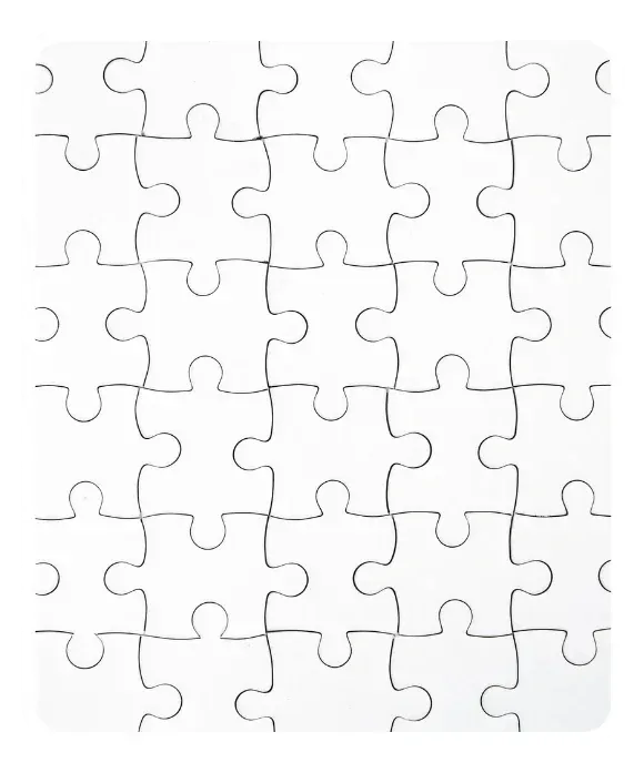 Photo of a comletely white puzzle