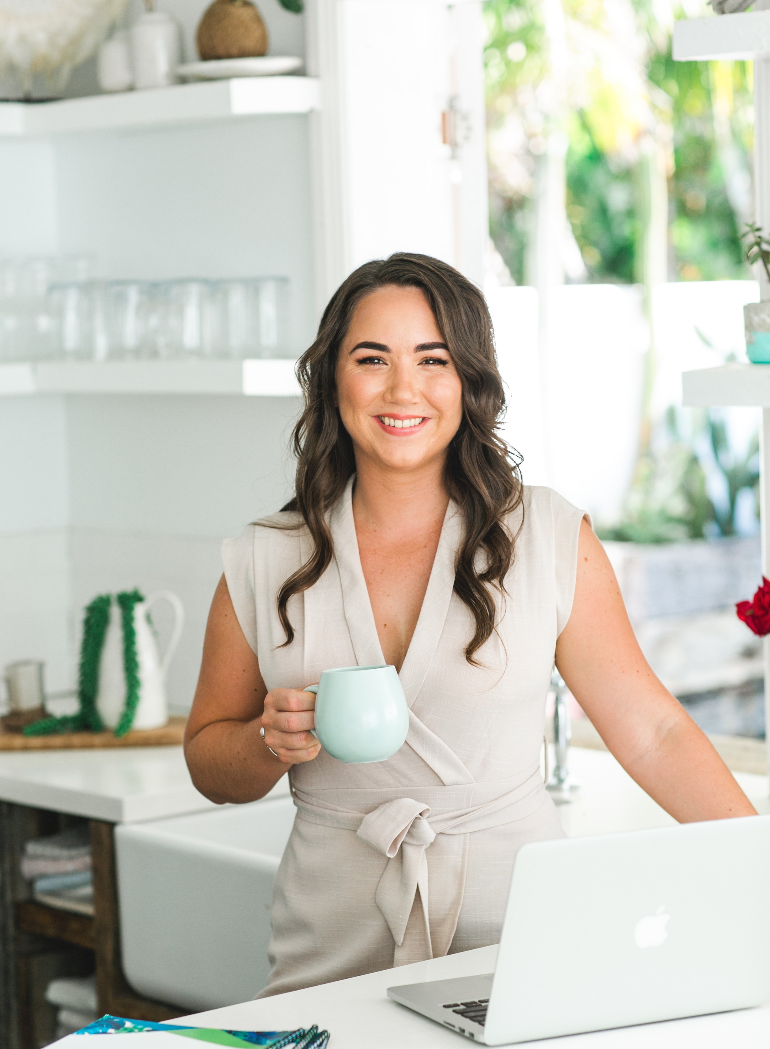 Host of The Calm Clinic Session smiling in a calm studio environment