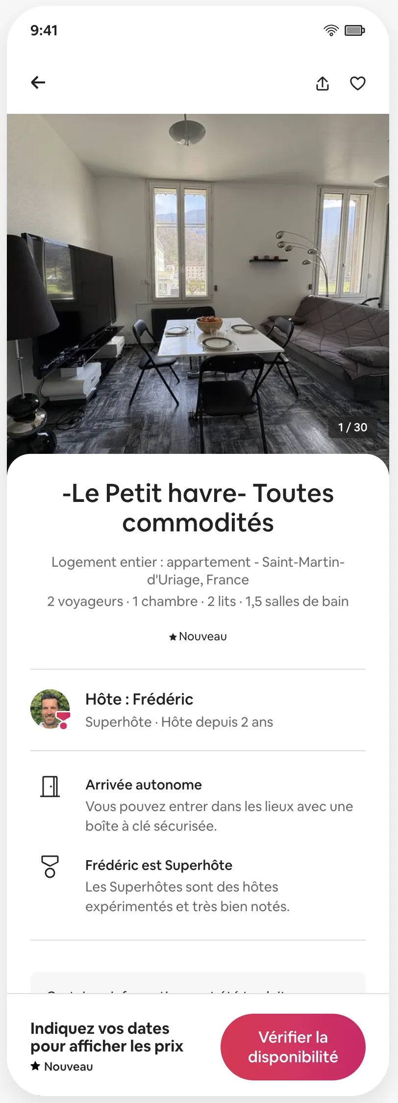 Appartement Le Petit Havre-Toutes commodités Uriage-les-Bains - Ferrari's Conciergerie