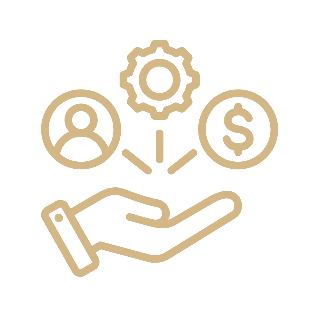 	Icon representing investor control over wealth growth decisions