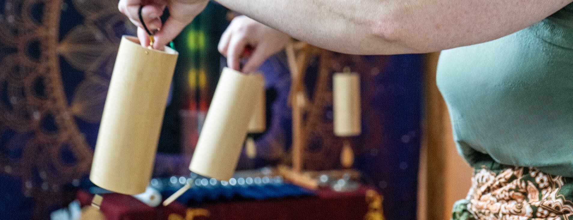 A peaceful meditation session guided by sacred sound in Bend, Oregon.