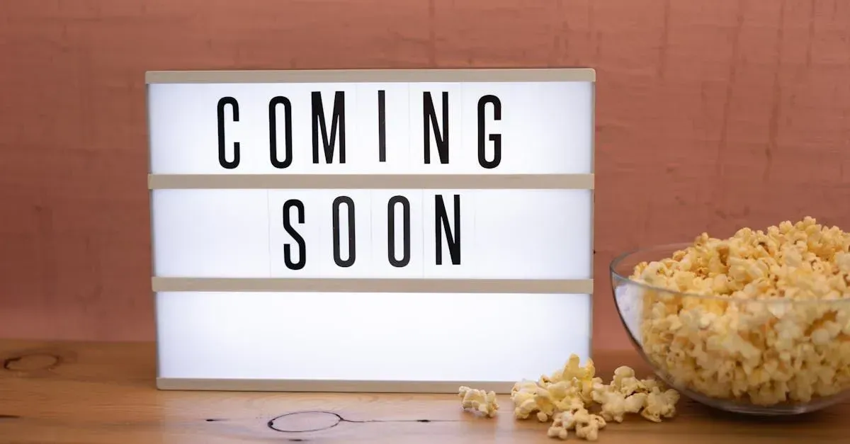 A light box displaying a "Coming Soon" sign, illuminated to attract attention and generate anticipation