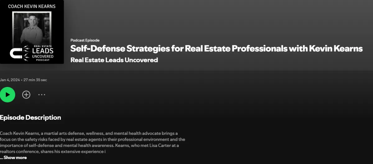 Kevin Kearns  Self Defense for Real Estate Professionals