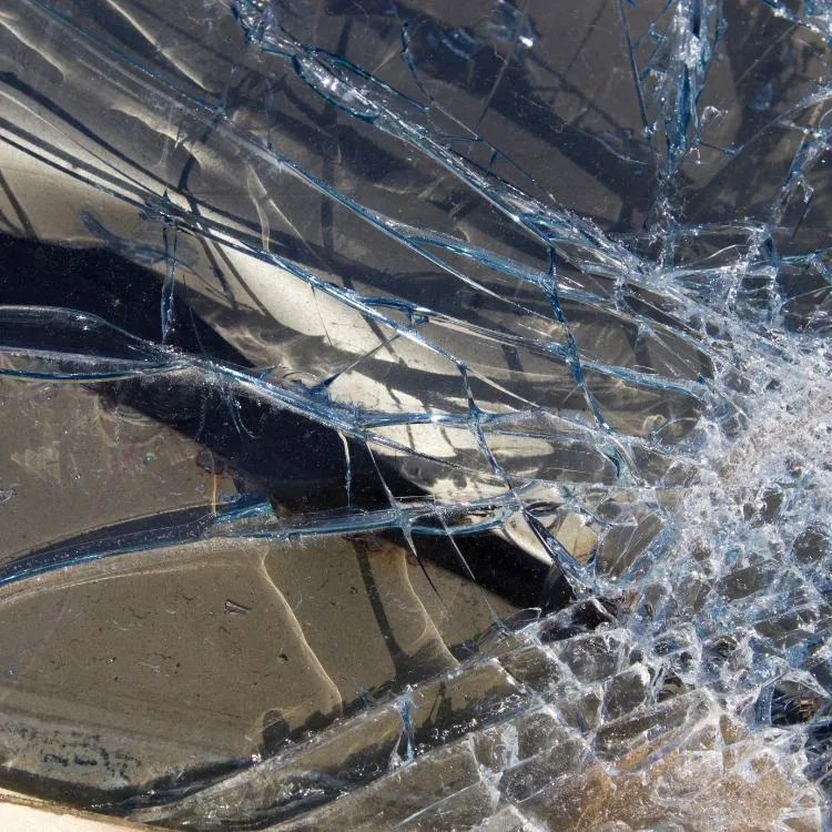 Cracked car window