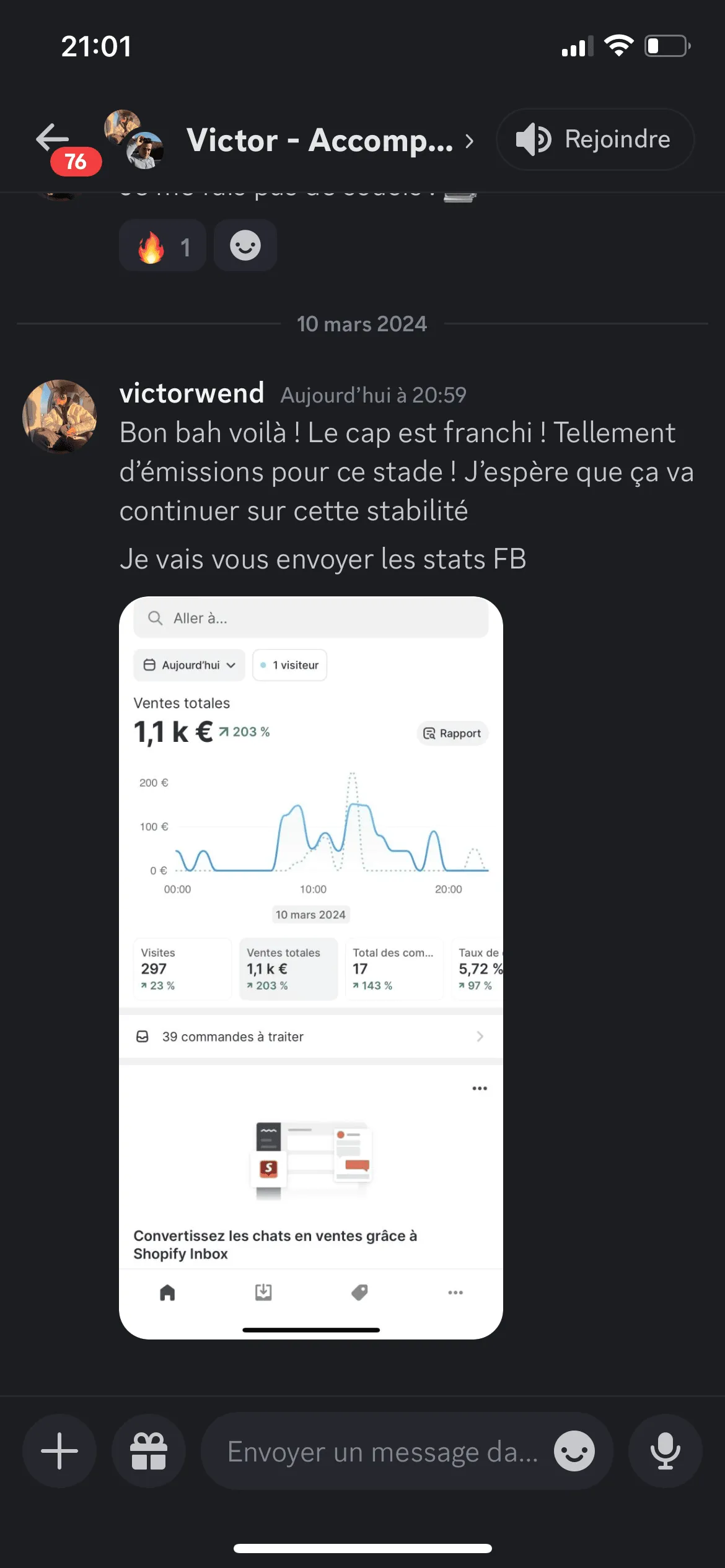 Résultat élève Ecom Master