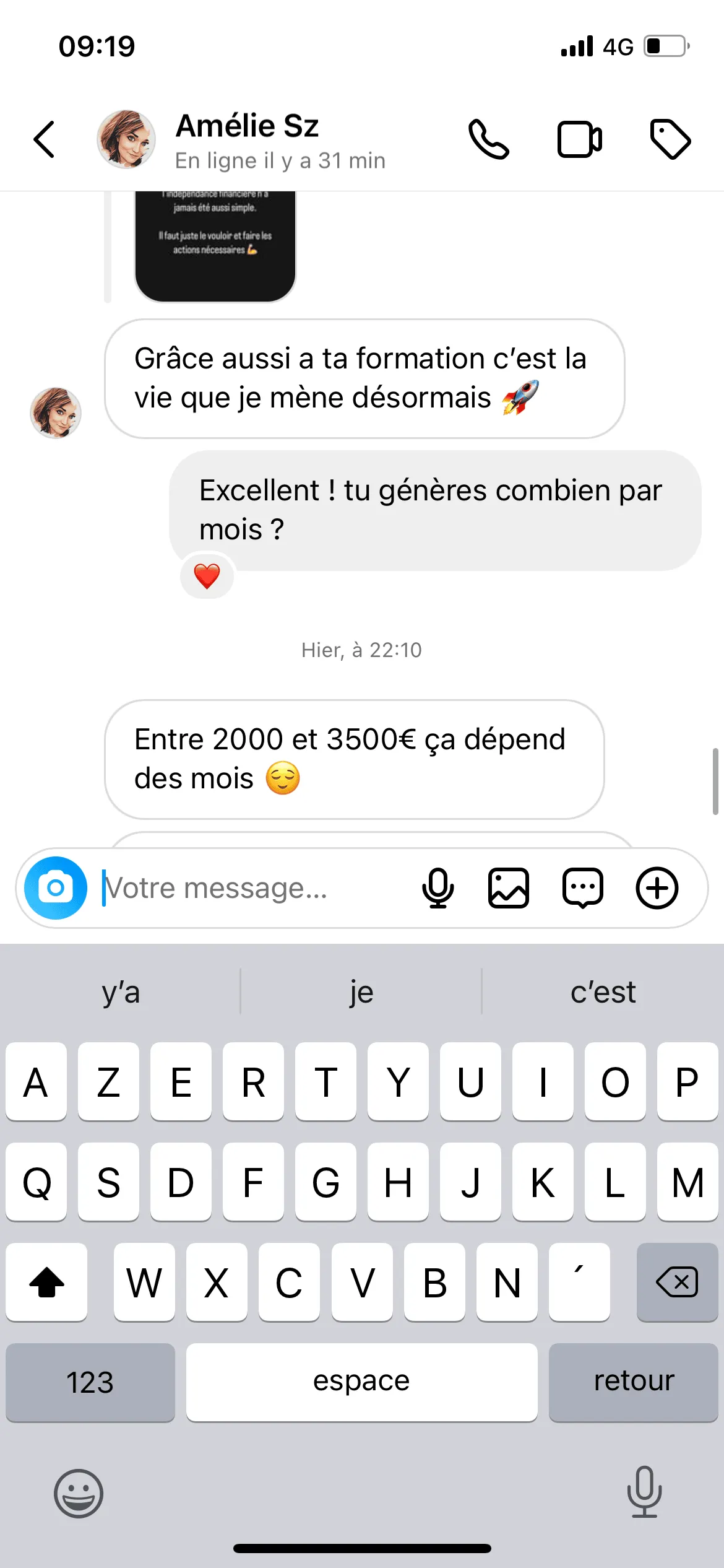 Résultat élève Ecom Master
