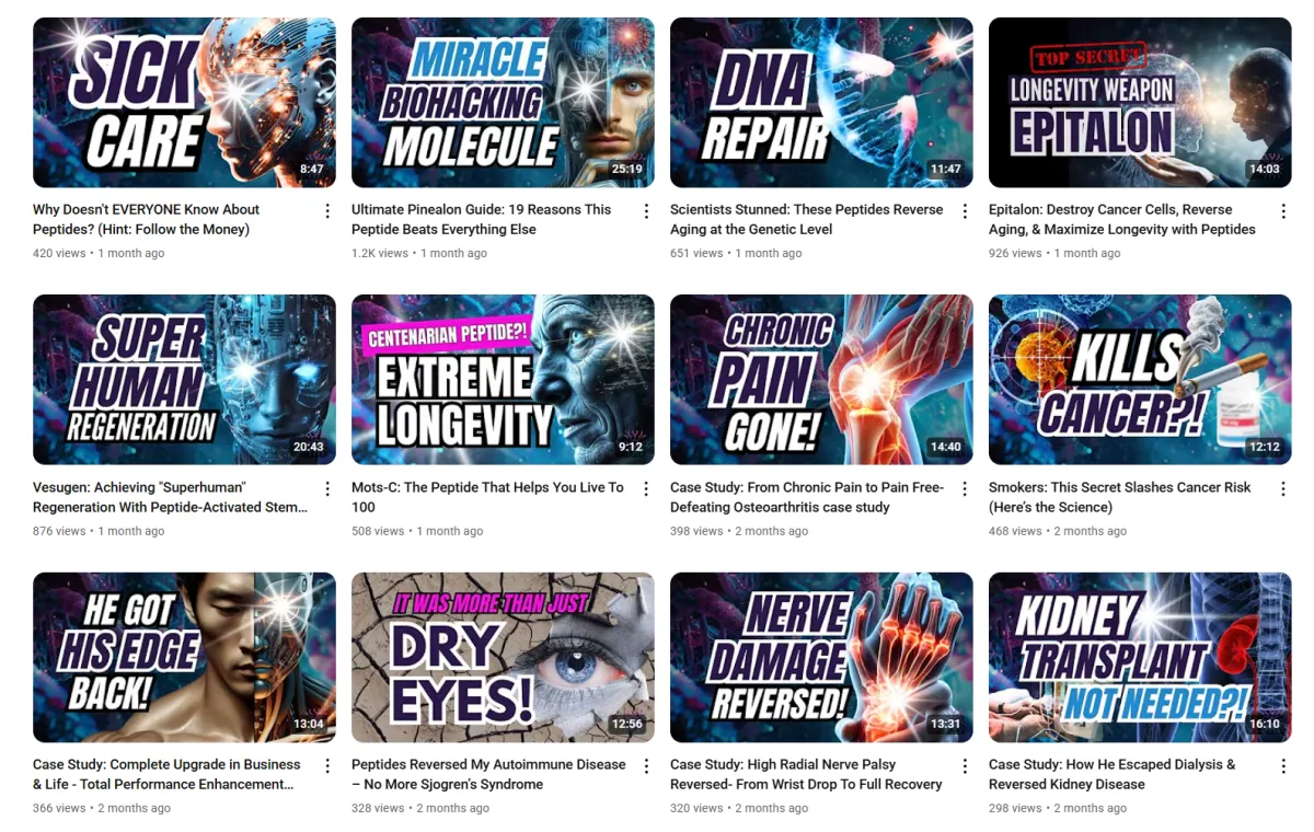Peptide Science Institute Youtube Channel