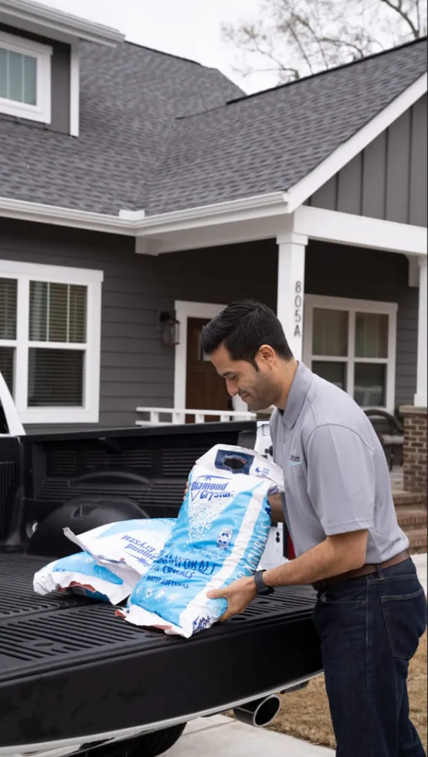 Circular paver patio with built-in fire pit surrounded by greenery — outdoor hardscape project by Mundo Landscaping Tucson, AZ.