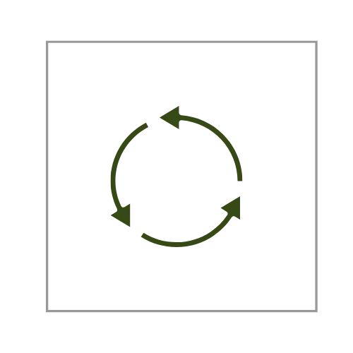 circle loop with arrows for keeping you informed