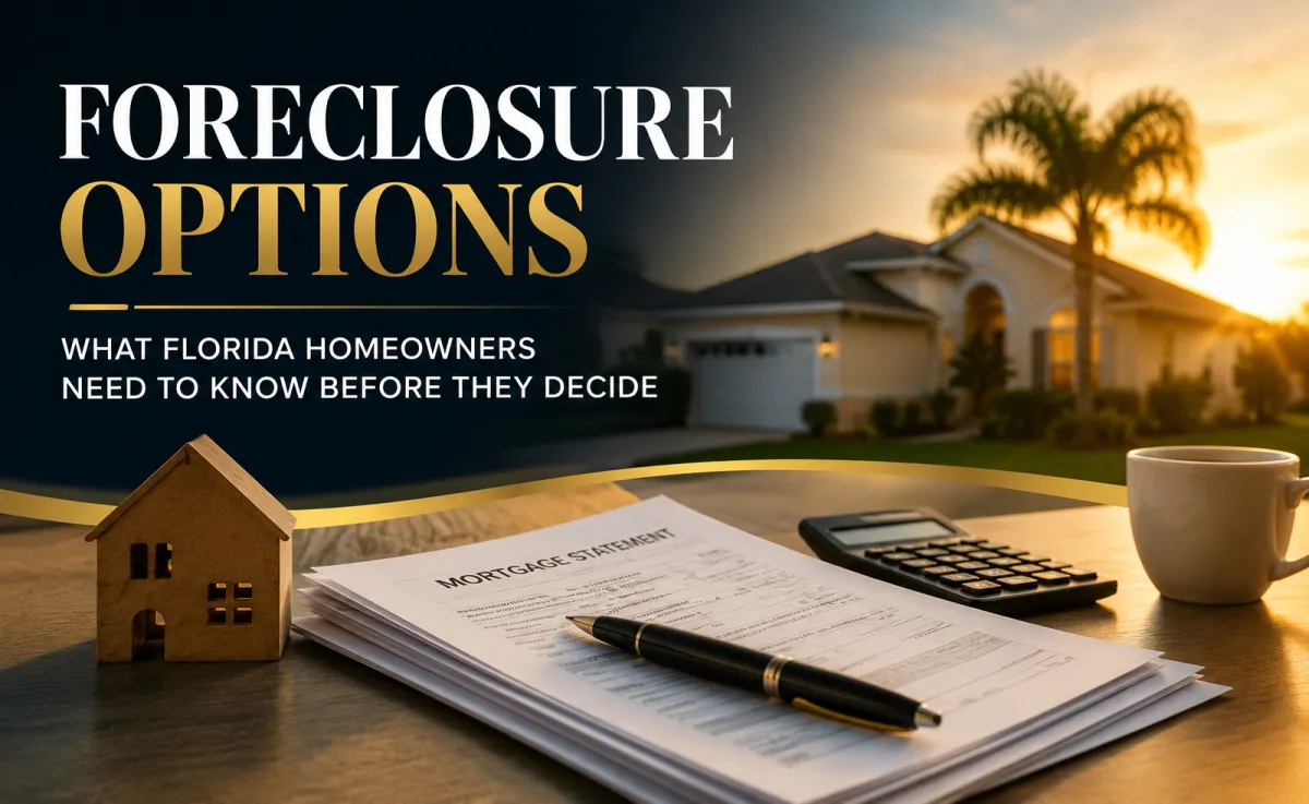 Florida homeowner reviewing foreclosure options before deciding whether to sell, pursue loan modification, or explore other foreclosure alternatives.