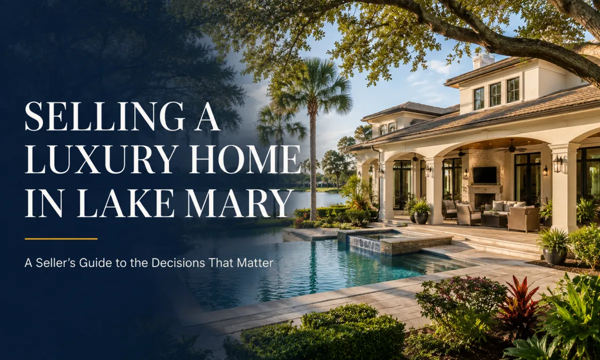 Luxury home in Lake Mary, Florida representing a seller preparing to bring a distinctive property to market
