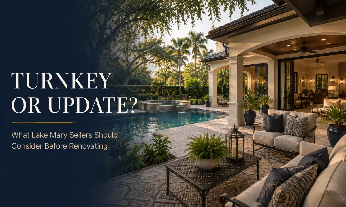 Established Lake Mary luxury home representing a seller deciding what to update before listing