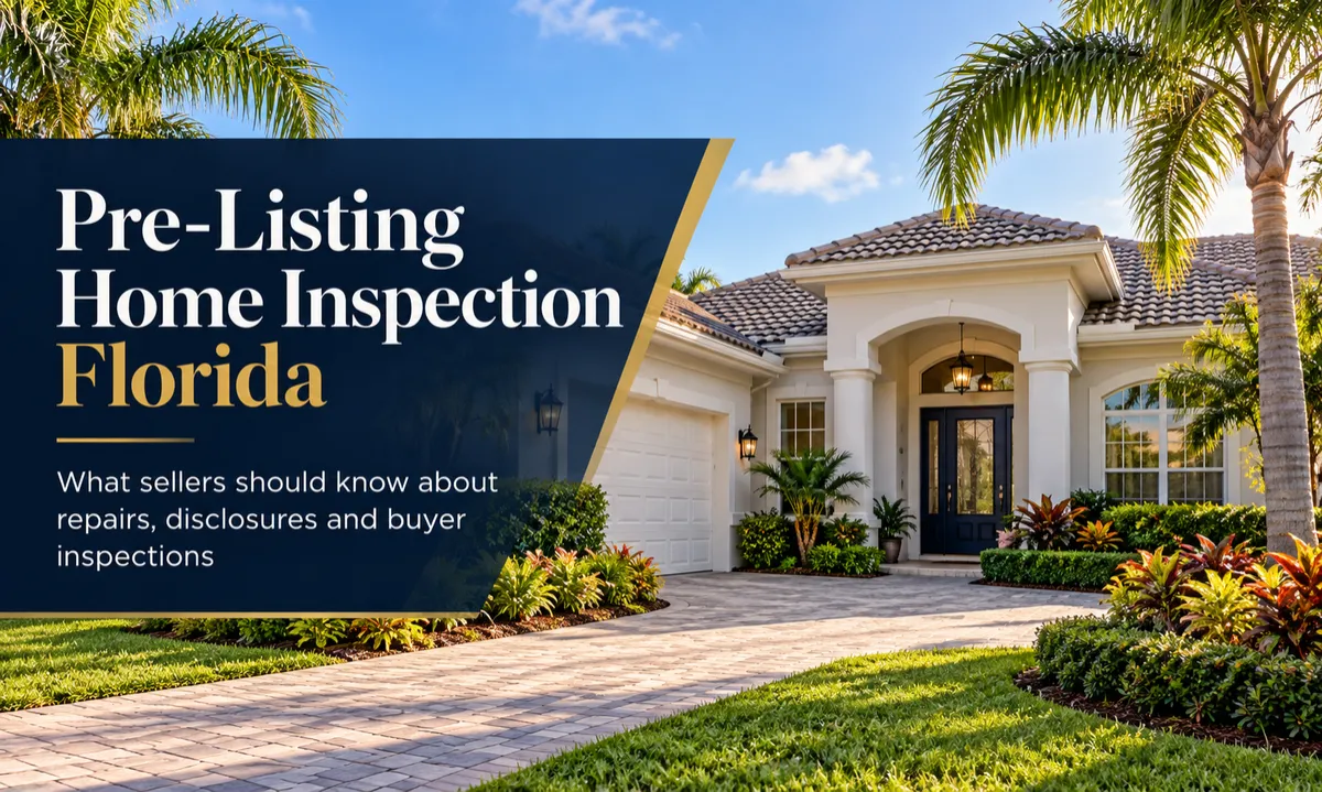 Florida home exterior with guide to pre-listing home inspections for sellers