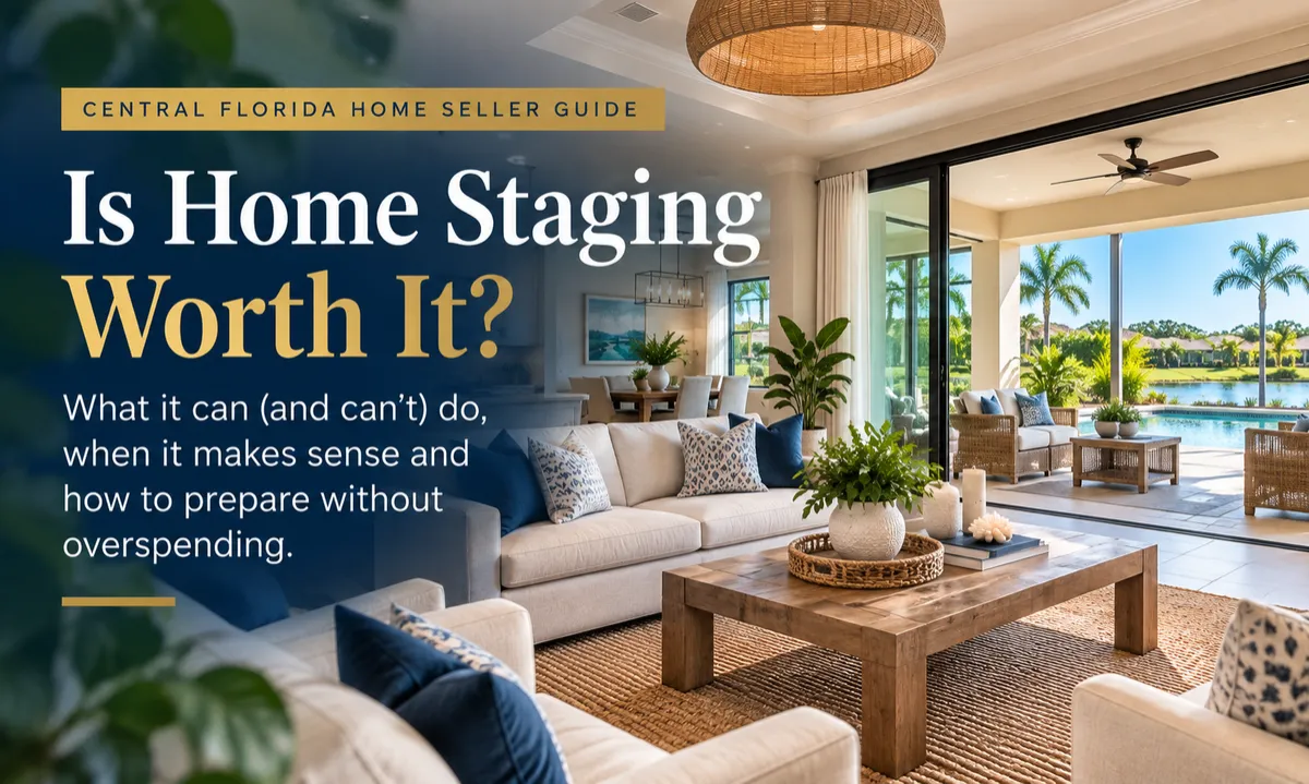 Hero image for a Certainly Sold guide on whether home staging is worth it for Central Florida sellers.
