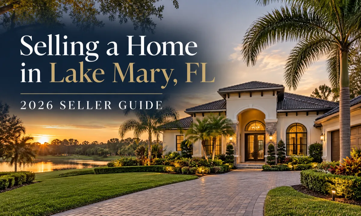 Lake Mary Florida home at sunset for a 2026 home seller guide