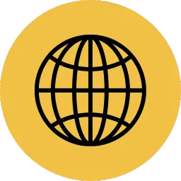 Globe icon representing accessible, affordable, high-quality digital solutions for SMEs.