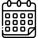 Calendar icon symbolising integrated online booking systems for client scheduling.