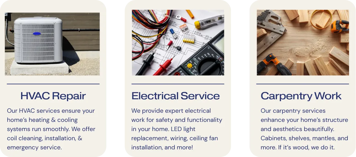 MS 1 Stop Home Repair Service provides HVAC, Electrical, & Carpentry Services