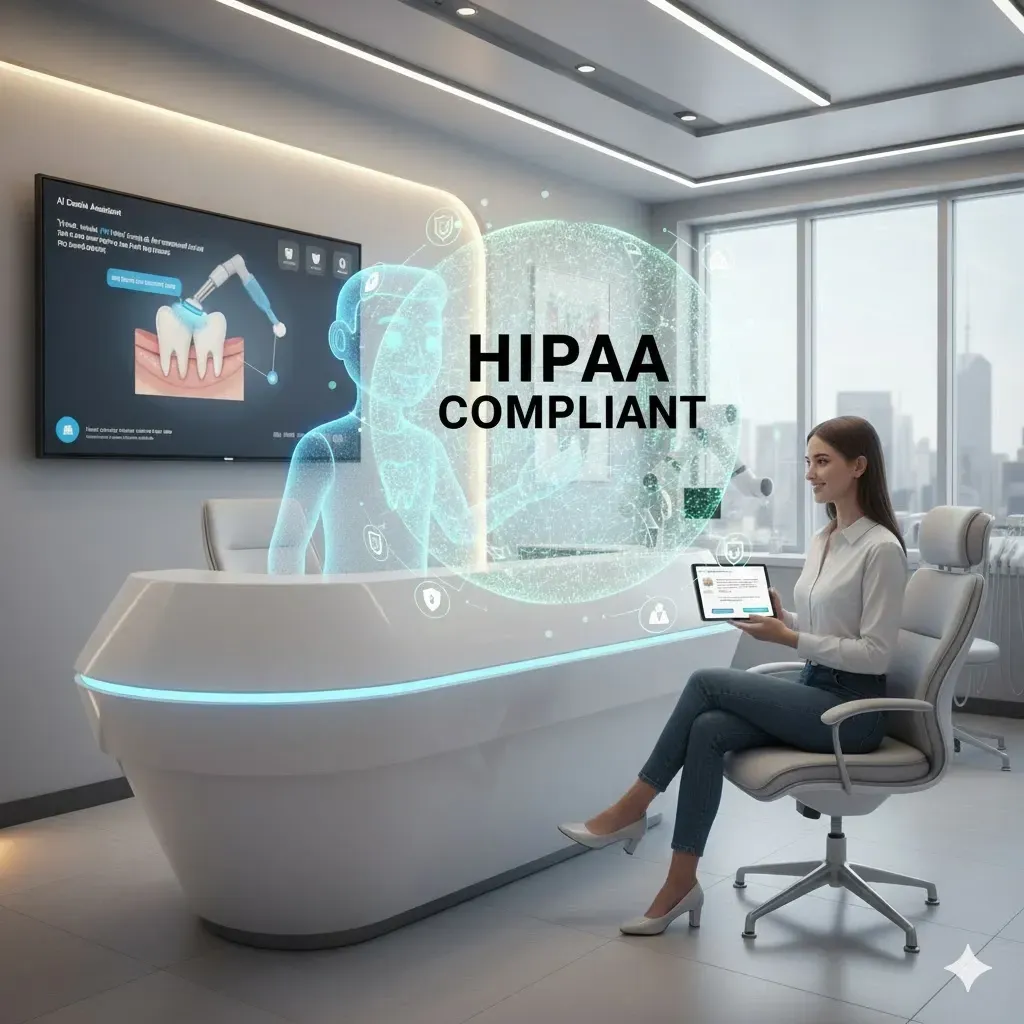AI chatbot in dental office is HIPAA compliant