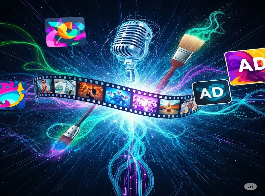 Display of AI generated content creation