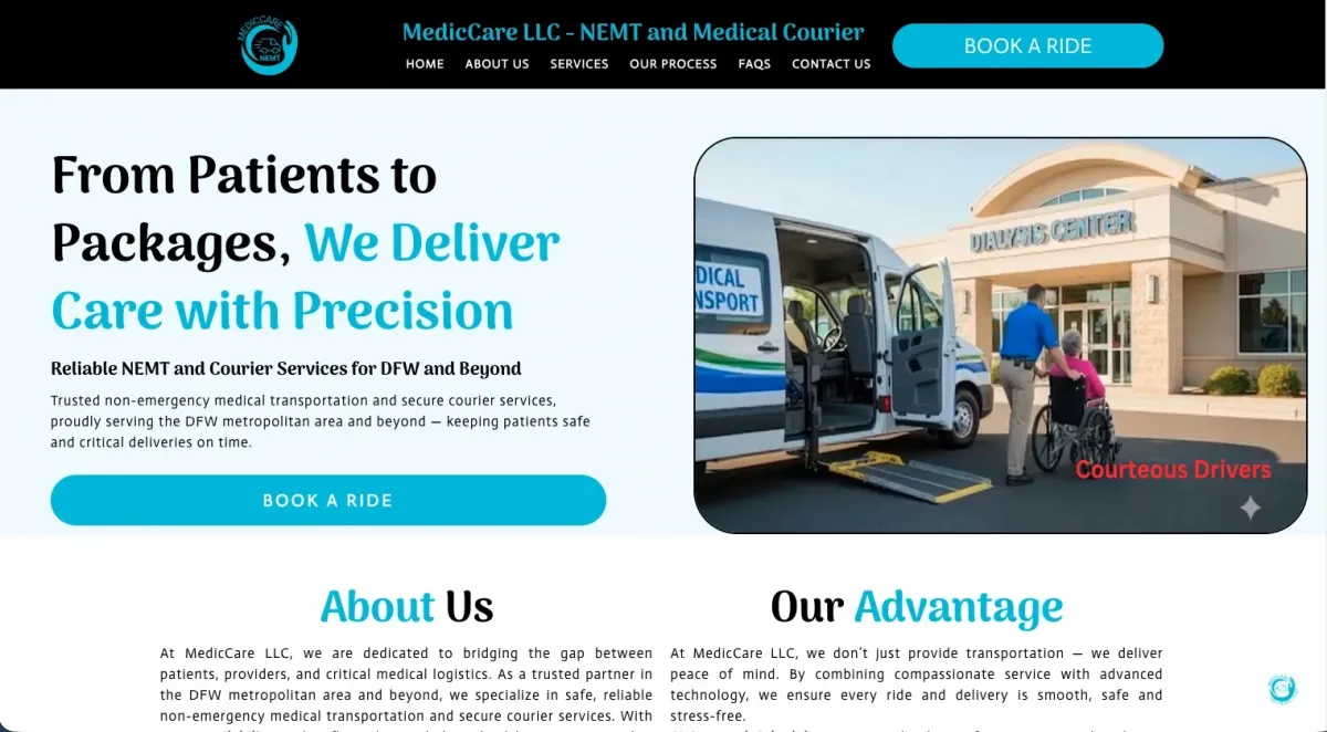 AI generated lading page example